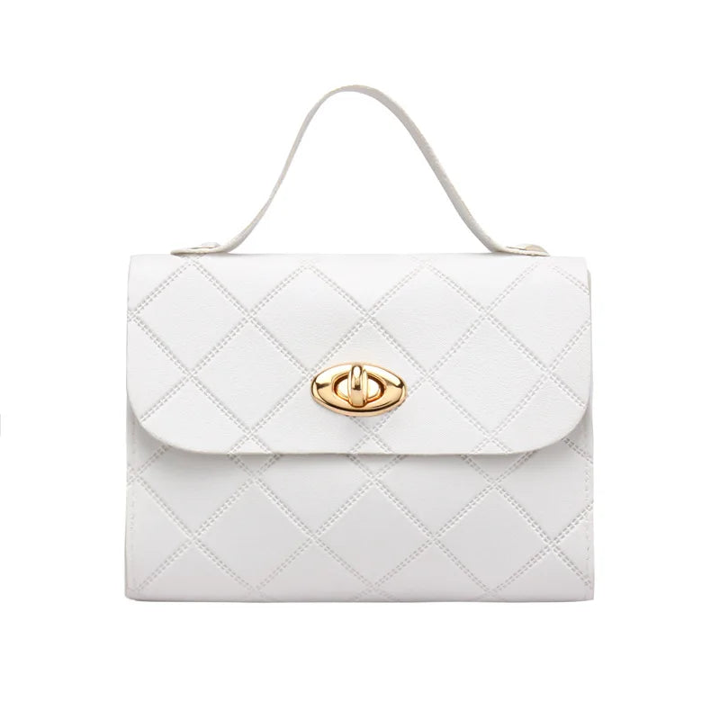 Embroidered Rhombus Messenger Bag for Women
