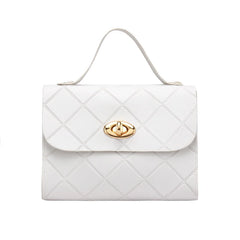 Embroidered Rhombus Messenger Bag for Women