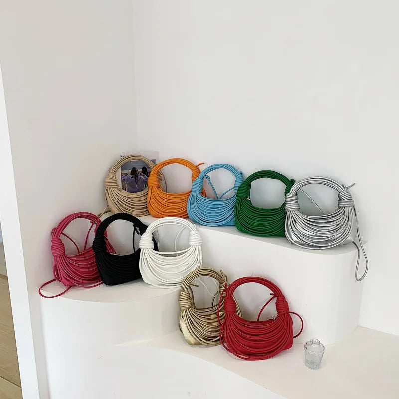 Personalized Wire Bundle Knitting Knot Women's Handbag