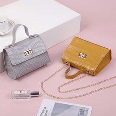 Women's Small Crossbody Bag Mini Purse Lock Button Messenger Bag