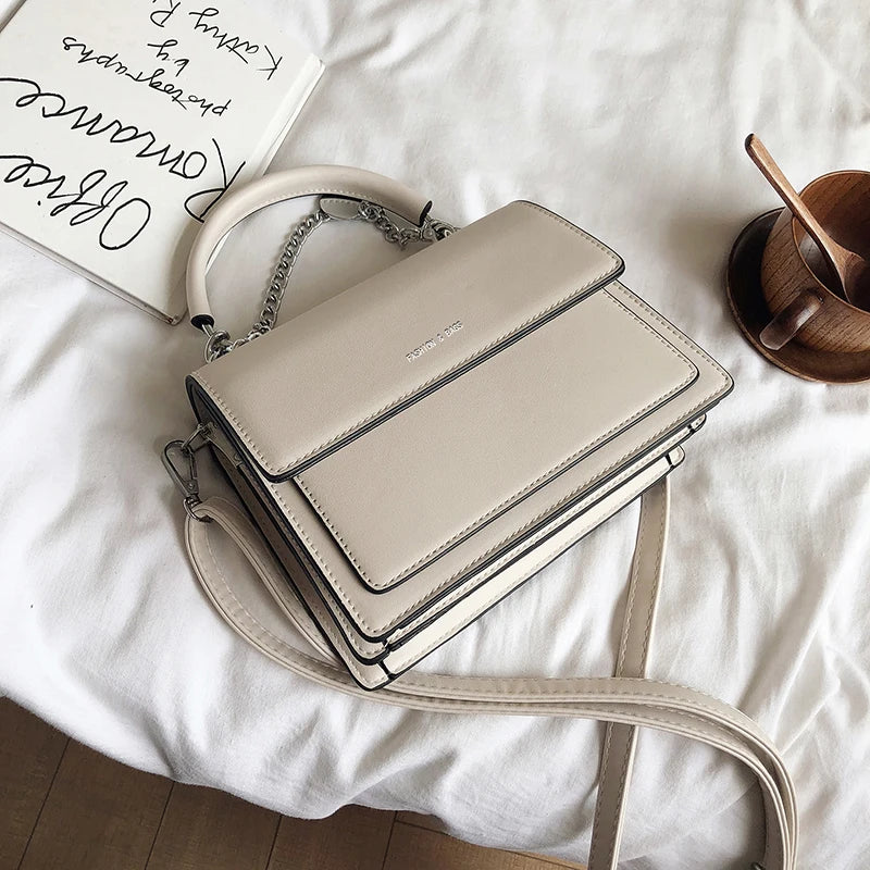 Women's PU Leather Chains Shoulder Bag Wallet Crossbody Bag