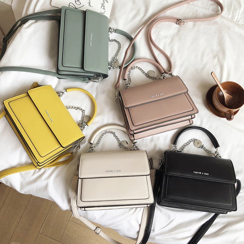 Women's PU Leather Chains Shoulder Bag Wallet Crossbody Bag