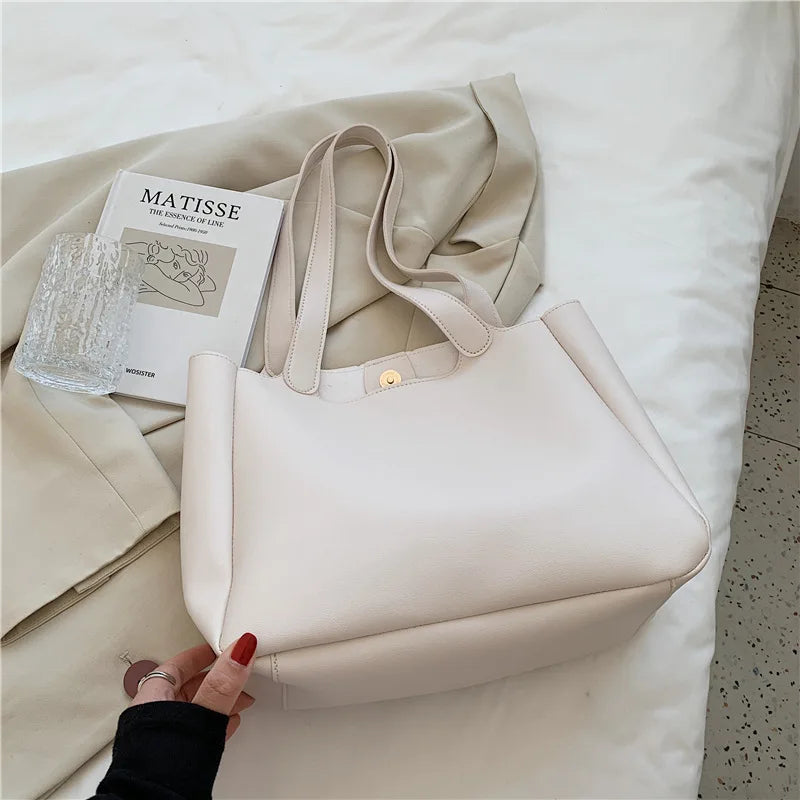 Women's Leather Shoulder Bag, Autumn Winter Tote
