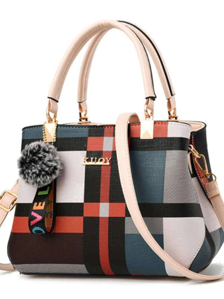 Plaid Shoulder Bag Crossbody Women's Tote Bag