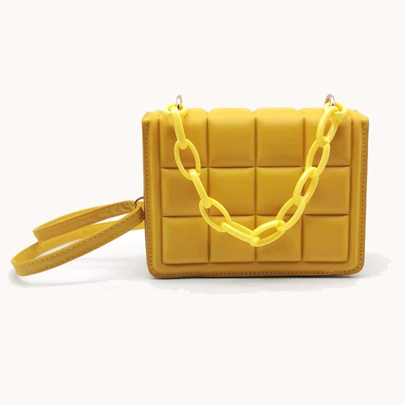 Embossed Leather Flap Crossbody Bag