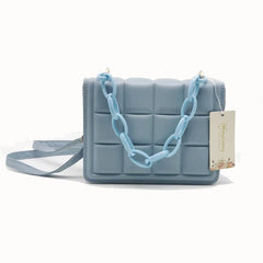 Embossed Leather Flap Crossbody Bag