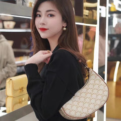 Women's PU Leather Shoulder Bags Crescent Bags Classic Vintage Handbags
