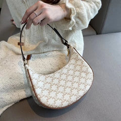 Women's PU Leather Shoulder Bags Crescent Bags Classic Vintage Handbags