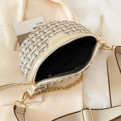Women's Knitted Canvas Waist Bag