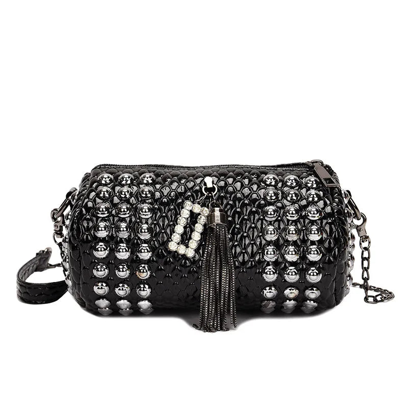 Rivet Chain Small Crossbody Evening Bags for Women Shoulder Bags