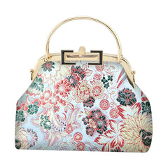 Floral Flowers European Lay Bag Chain Strap Mother Gift Women Hand Bags