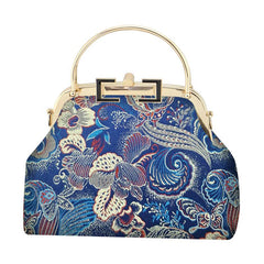 Floral Flowers European Lay Bag Chain Strap Mother Gift Women Hand Bags