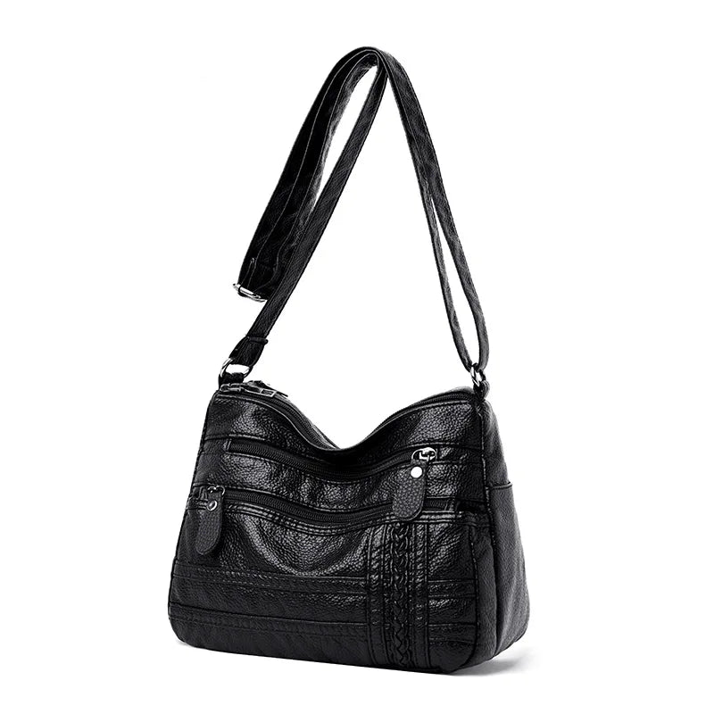 Women's Simple Leather Shoulder Bag