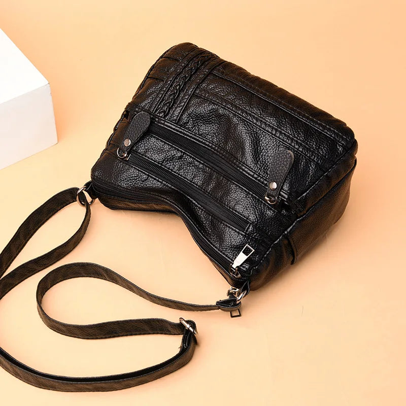 Women's Simple Leather Shoulder Bag