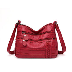 Women's Simple Leather Shoulder Bag