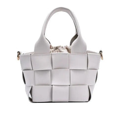 Texture Woven Bucket Shoulder Messenger Bag for Women