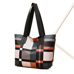 Women's European American Lattice Tote Bag Large Capacity Handbag