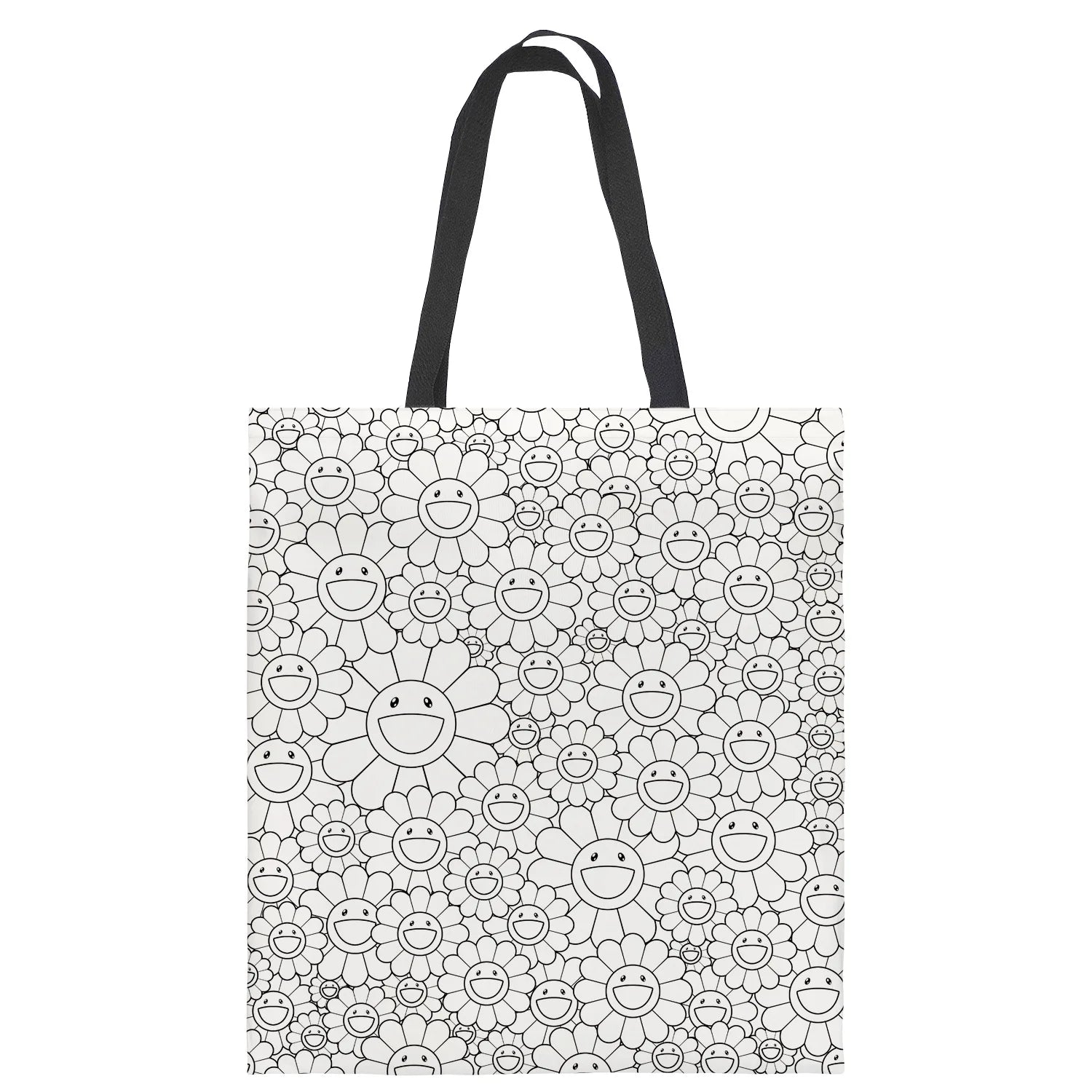 Graffiti Coloring DIY Canvas Tote Bag for Women, Shoulder School Bag