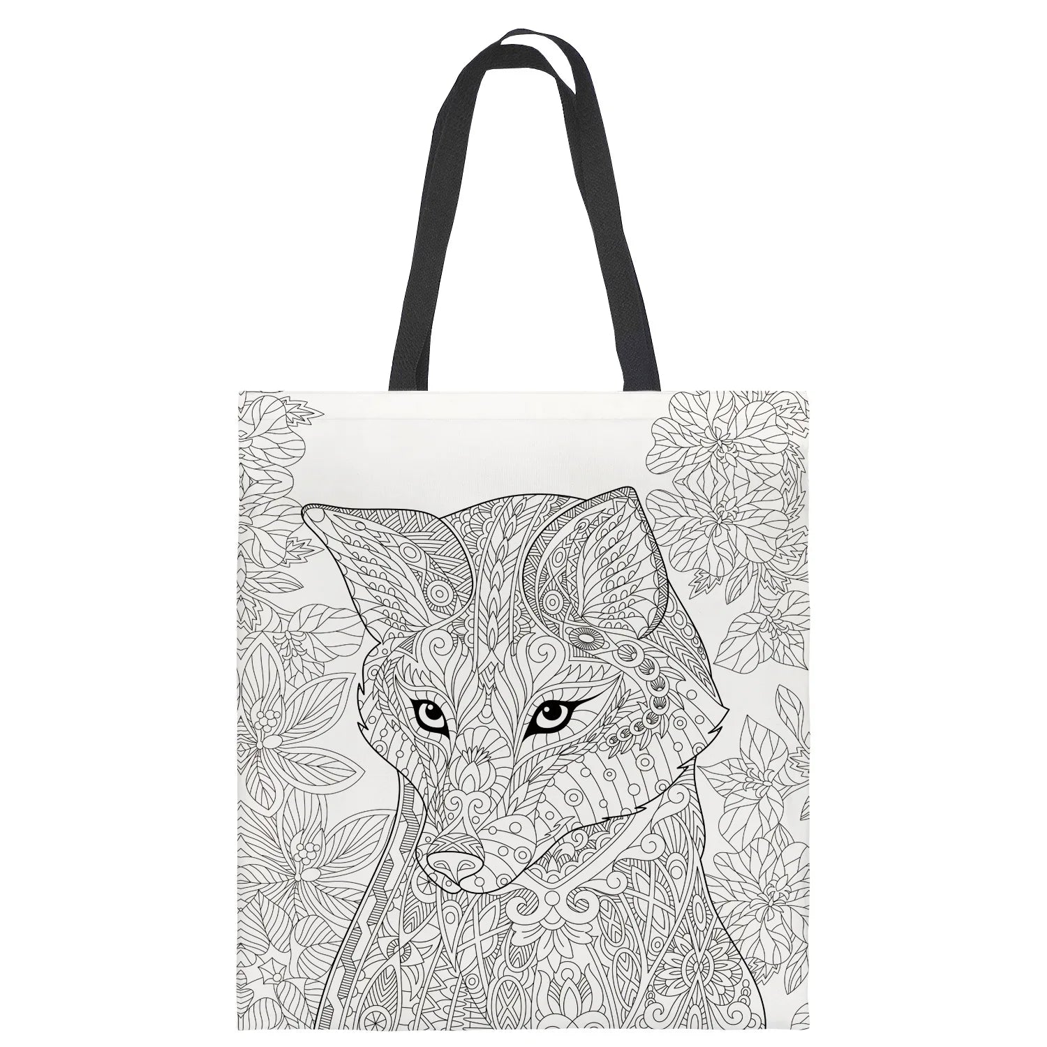 Graffiti Coloring DIY Canvas Tote Bag for Women, Shoulder School Bag