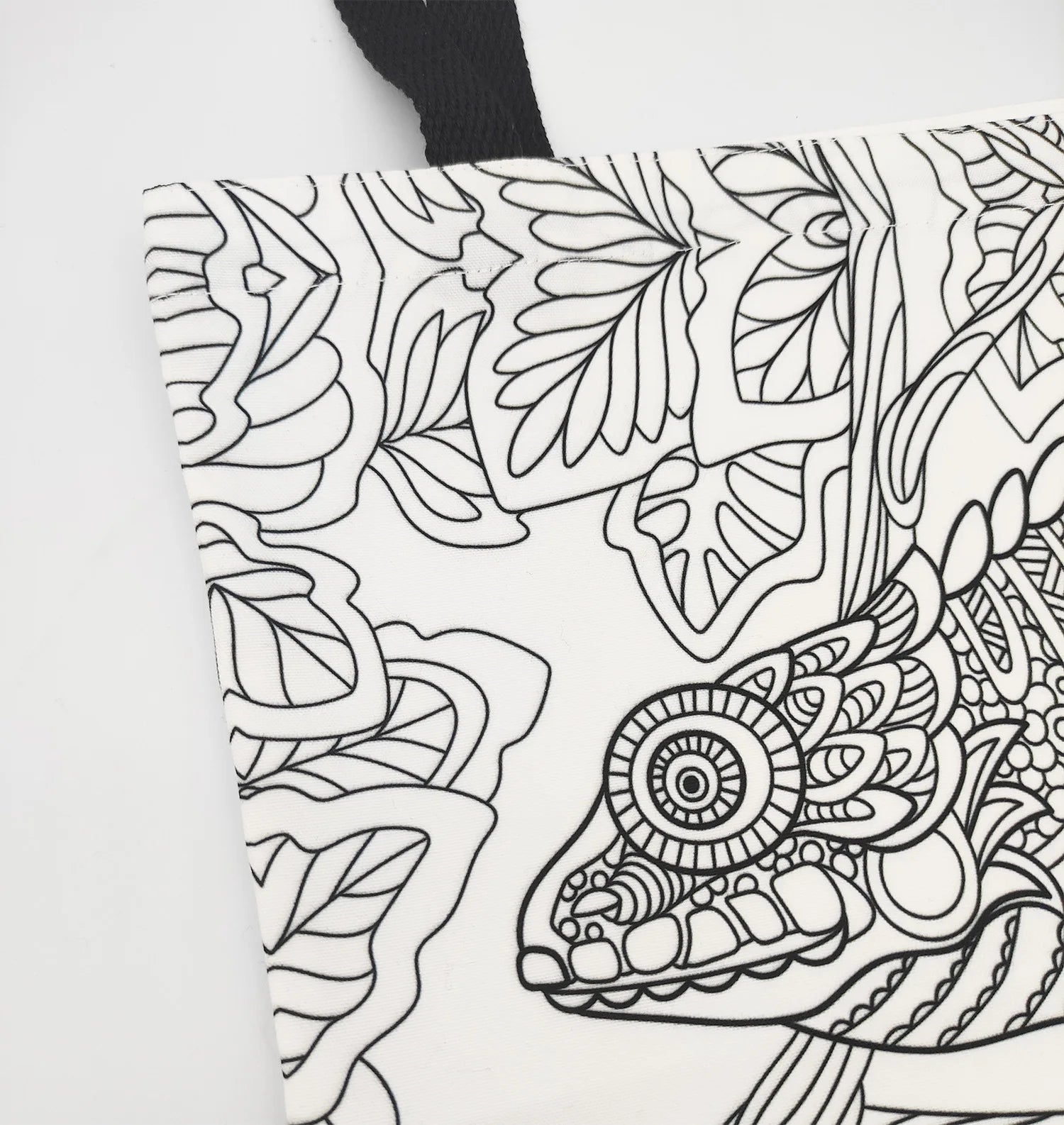 Graffiti Coloring DIY Canvas Tote Bag for Women, Shoulder School Bag