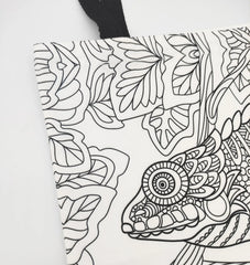 Graffiti Coloring DIY Canvas Tote Bag for Women, Shoulder School Bag