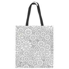 Graffiti Coloring DIY Canvas Tote Bag for Women, Shoulder School Bag