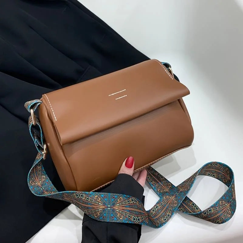 Vintage Shoulder Flap Bag Pu Leather Women Messenger Bags