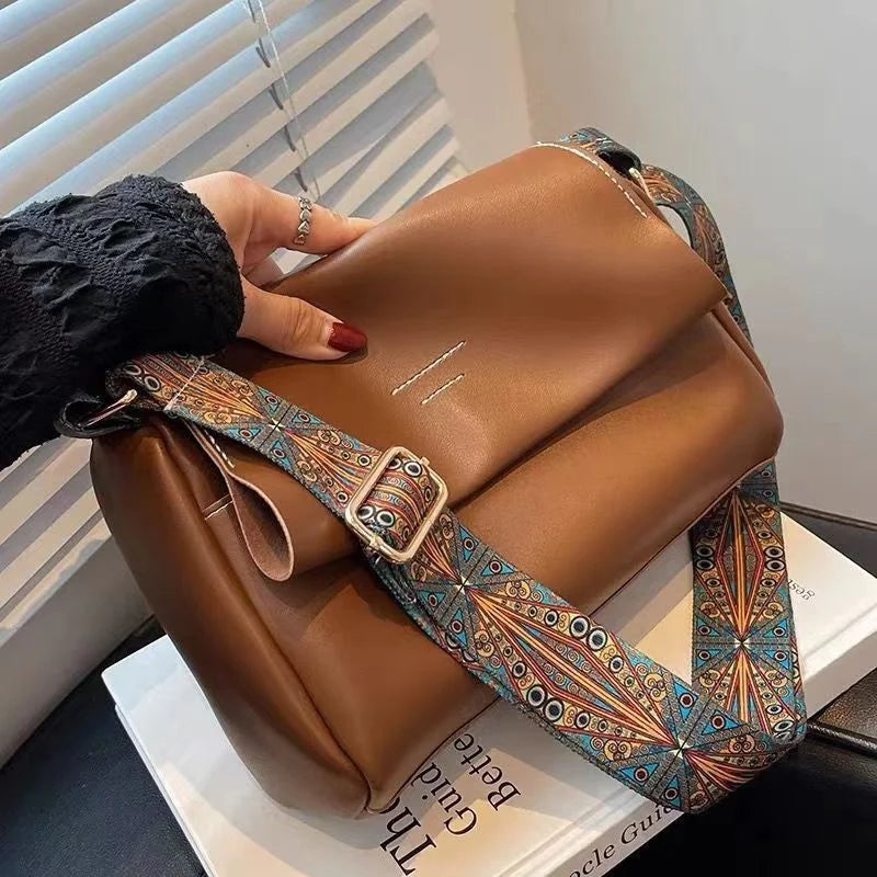 Vintage Shoulder Flap Bag Pu Leather Women Messenger Bags