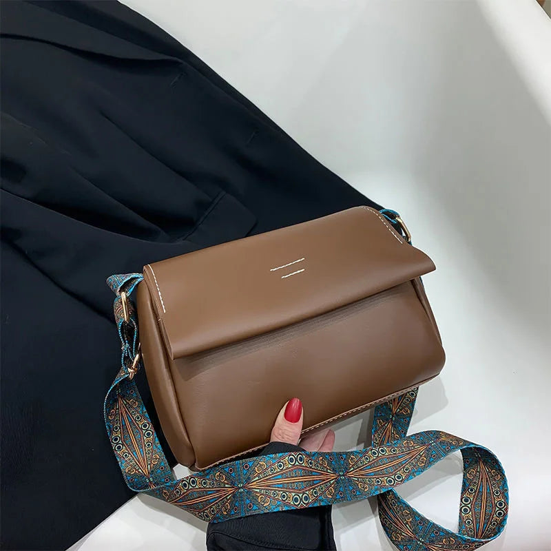Vintage Shoulder Flap Bag Pu Leather Women Messenger Bags