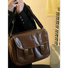 Women's Handbag Vintage PU Leather Messenger Bag Shoulder Bag
