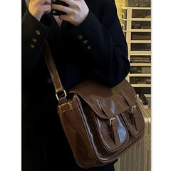 Women's Handbag Vintage PU Leather Messenger Bag Shoulder Bag
