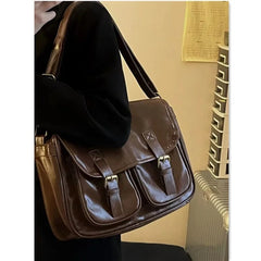Women's Handbag Vintage PU Leather Messenger Bag Shoulder Bag