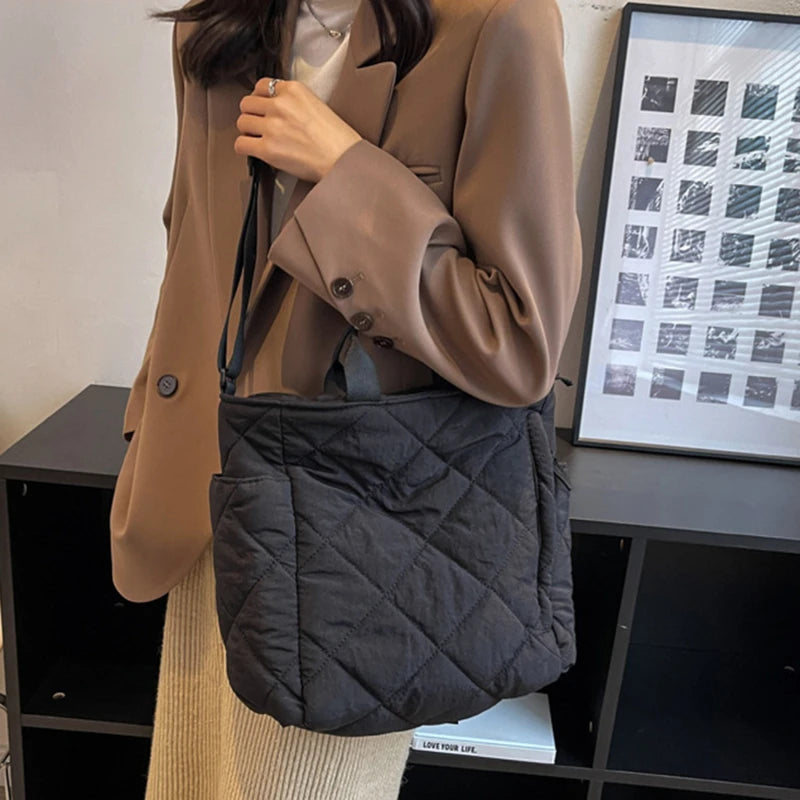 Women's High-Capacity Tote Bag Students' School Shoulder Bags Autumn And Winter