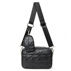 High Leather Square Tote Bag Diamond Pattern Handbag Shoulder Large Capacity