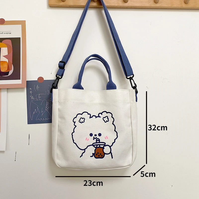 Literature Art Canvas Crossbody Bag One Shoulder Tote