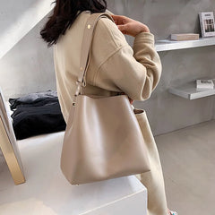 Women's Large Capacity Shoulder Bags PU Leather High Handbags