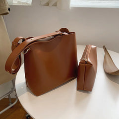 Women's Large Capacity Shoulder Bags PU Leather High Handbags