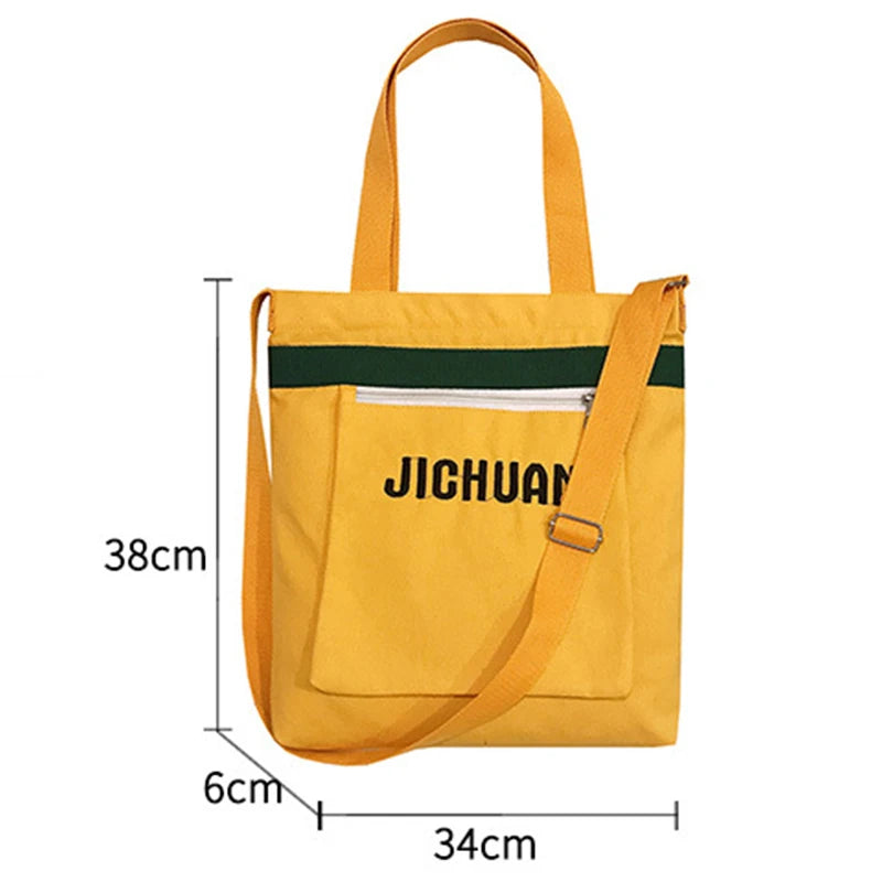 Canvas Crossbody Shoulder Bag Large Capacity Casual Handbag