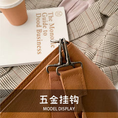Vintage PU Leather Shoulder Bag School Cross-body Bucket Bags for Women Handbag