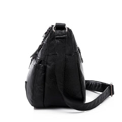 Women's Leather Casual Shoulder Bags Multi-layer Crossbody Handbag