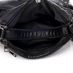 Women's Leather Casual Shoulder Bags Multi-layer Crossbody Handbag