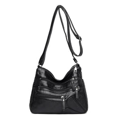 Neutral Leather Handbag Tote Shoulder Bag Purse