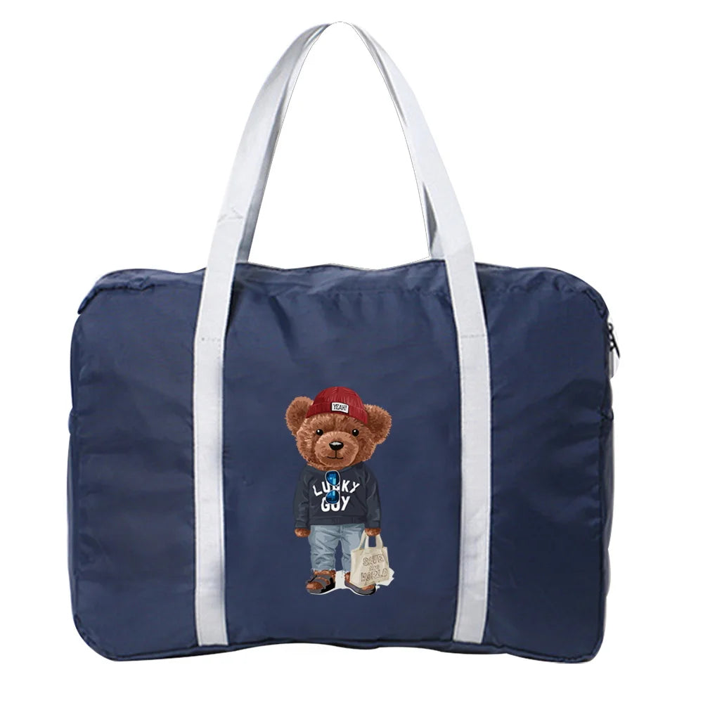 Women's Bear Zipper Travel Bag Organizer Waterproof Handbag