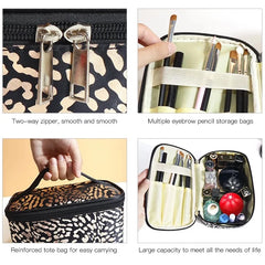Leopard Print Make-Up Bag Travel Portable Storage Wash Bag
