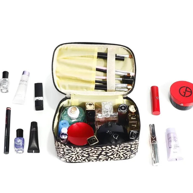 Leopard Print Make-Up Bag Travel Portable Storage Wash Bag