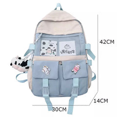 Women's Lightweight Backpack Candy Schoolbag Shoulder Student Bag For