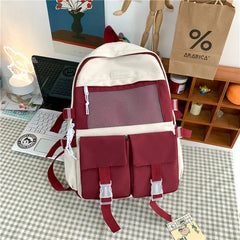 Women's Lightweight Backpack Candy Schoolbag Shoulder Student Bag For