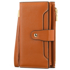 Women's Long Leather Clutch Purse Cellphone Bag Coin Wallet
