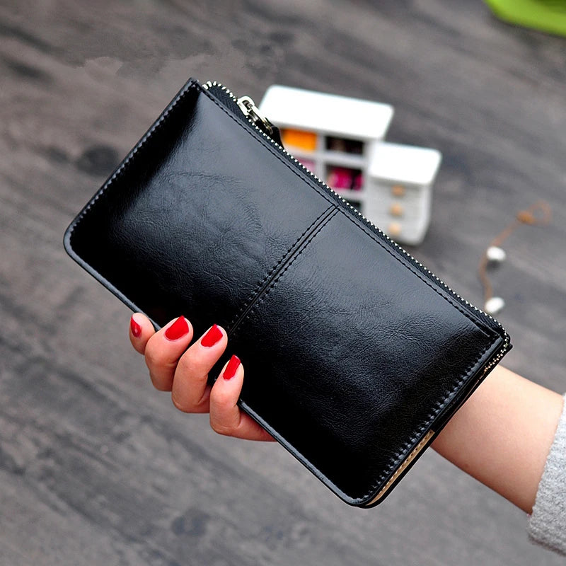 Women's Long Wallet Zipper Coin Purses Large Capacity Clutch Money Bag