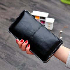 Women's Long Wallet Zipper Coin Purses Large Capacity Clutch Money Bag